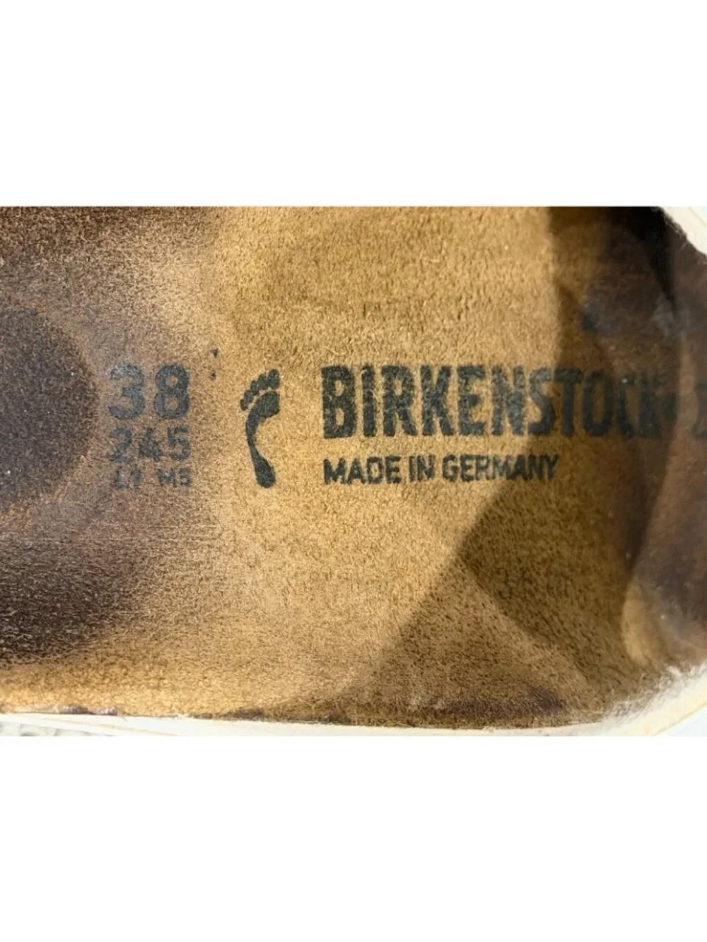 Birkenstock Arizona White Two Strap Slide Sandals Size 38 EVA Mens 5 Women's 7